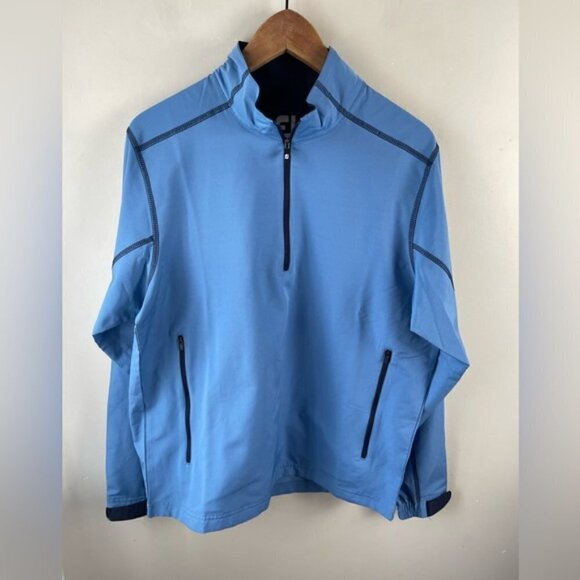 FootJoy Men's Sport 1/2 Zip Performance Golf Windshirt (S) Indigo Blue #28203 - Picture 5 of 14